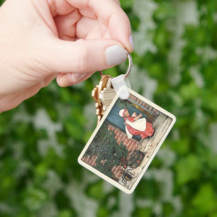 Vintage Little Miss Muffet Spindel Barnkammarrim Nyckelring