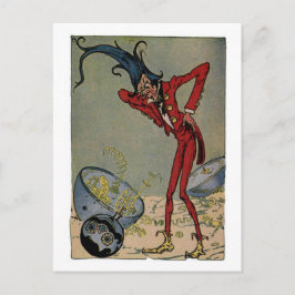Vintage Little Wizard of Oz Illustration Vykort