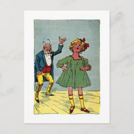 Vintage Little Wizard of Oz Illustration Vykort