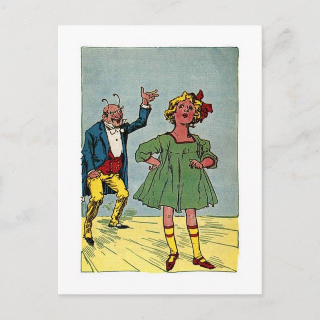 Vintage Little Wizard of Oz Illustration Vykort (Framsida)