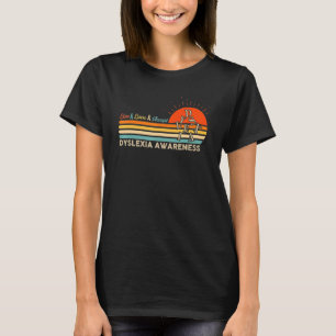 Vintage Live Kärlek Accept Retro Sunset Dyslexia A T Shirt