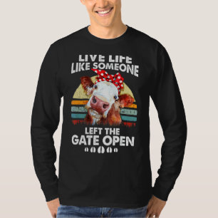 Vintage Live Life som någon Lämnade Grind öppet T Shirt