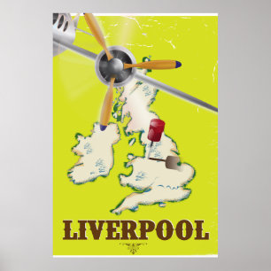 Vintage Liverpool-resemål Poster