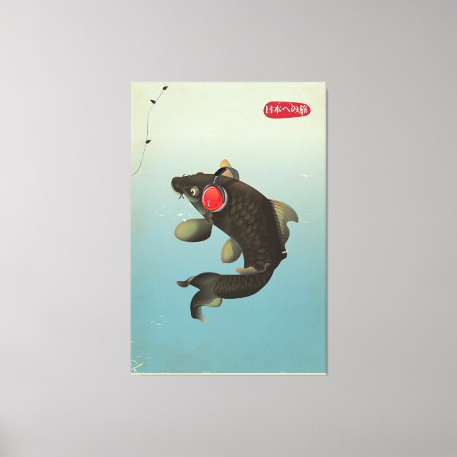 Vintage Ljud Koi Canvastryck (Framsida)