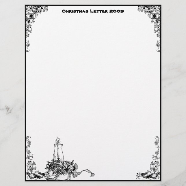 Vintage ljus jul 2009 Letterhead (Framsida)