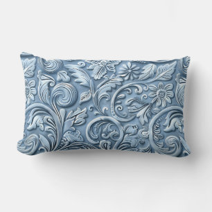 Vintage, ljusblått, verktygsläder lumbarkudde