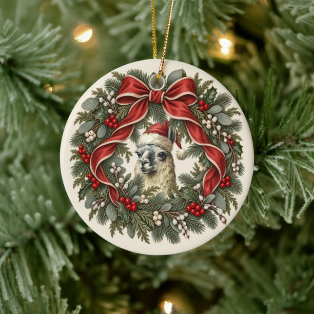 Vintage Llamas julkrans Julgransprydnad Keramik (Träd)