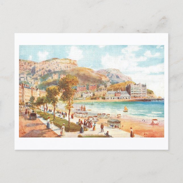 Vintage Llandudno Vykort (Framsida)