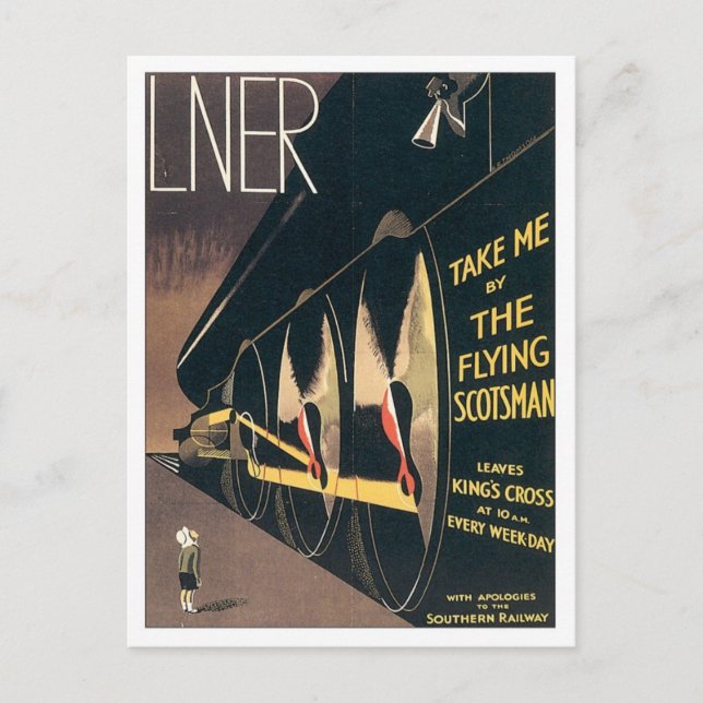 Vintage LNER-järnvägen Vykort (Framsida)