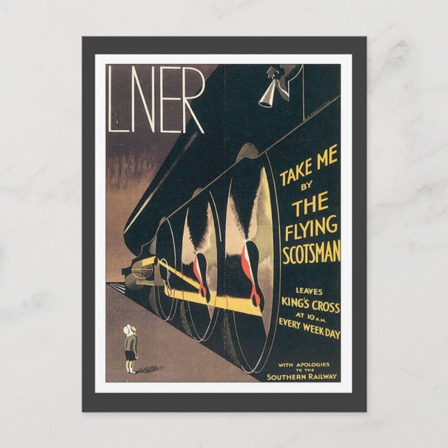 Vintage LNER-järnvägen Vykort (Framsida)