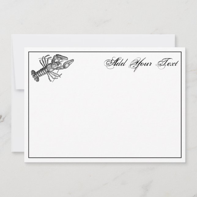 Vintage Lobster #1 Teckning (Framsida)