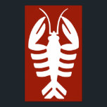 Vintage Lobster in White, Art Deco Seafood Poster<br><div class="desc">Enkel att anpassa bakgrunden till färg. Ändra till vilken hexkod du vill ha! Vintage illustration art deco-design med en elegant vit hummer. Din mat till en finare-middag!</div>