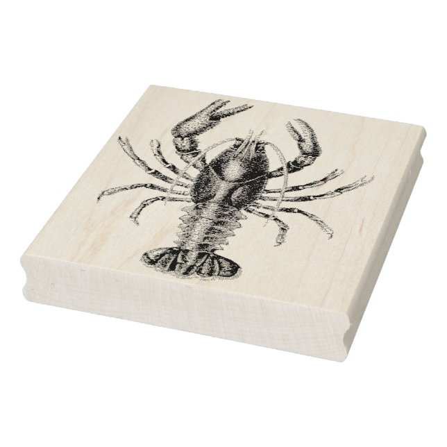 Vintage Lobster Rubber Art Frimärke Stämpel (Stämpel)