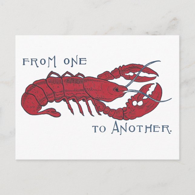 Vintage Lobster Vykort (Framsida)