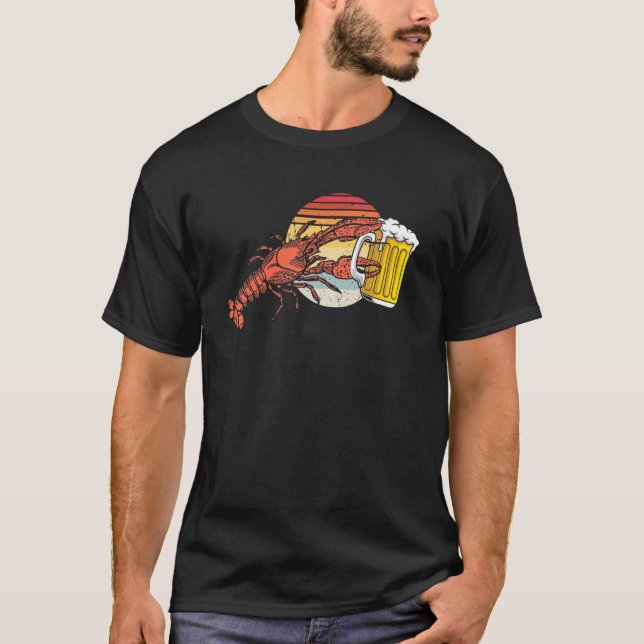 Vintage Lobsters Food Drinks Vacationing Illustrat T Shirt (Framsida)