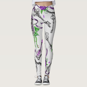 Vintage Lock and Nycklar Leggings