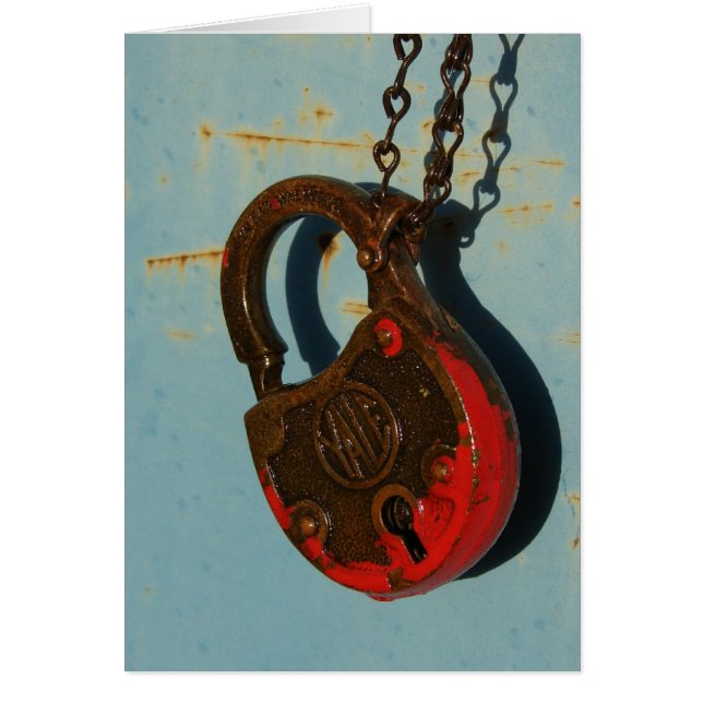 Vintage Lock Hälsningskort (Framsidan)