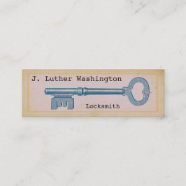 Vintage Locksmith Professionell Affärskort Mini Visitkort