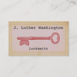 Vintage Locksmith Professionell Affärskort Visitkort