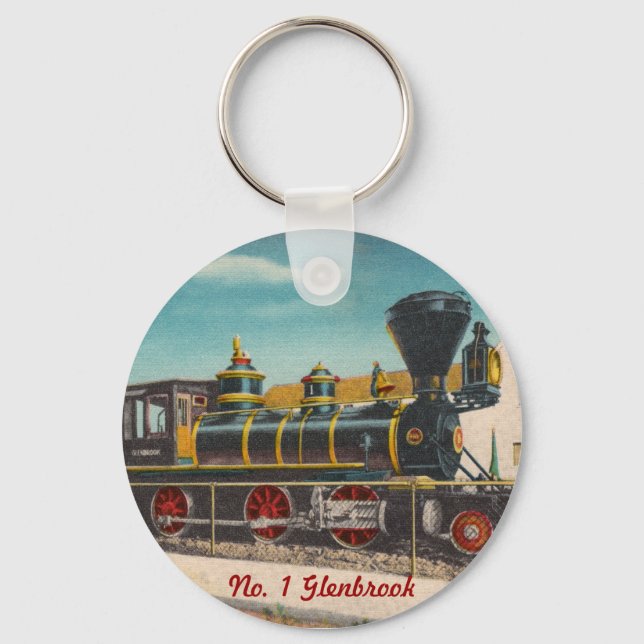 Vintage Locomotive Keychain Nyckelring (Framsida)