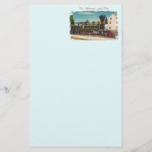 Vintage Locomotive Stationery Brevpapper