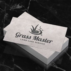 Vintage Logotyp för Grönytevård Professionell Land Visitkort