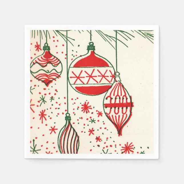 Vintage lökar julklapp av party pappersservett (Framsidan)