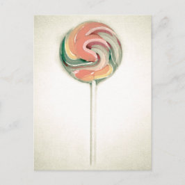 VINTAGE LOLLIPOP POSTCARD VYKORT