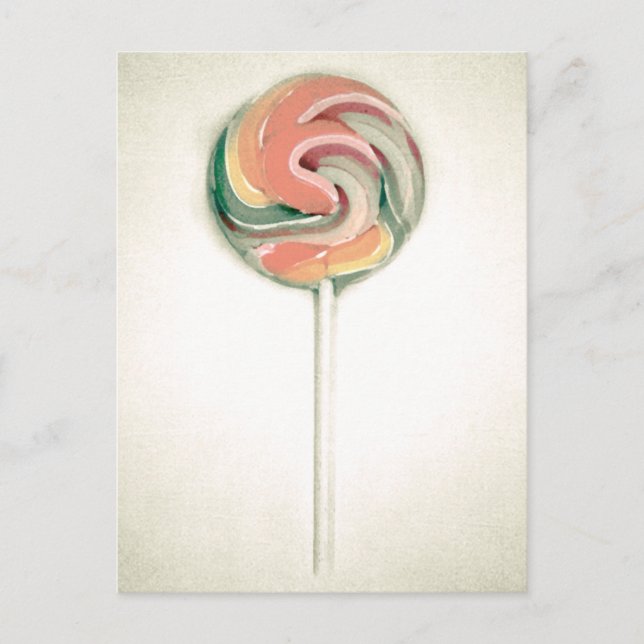 VINTAGE LOLLIPOP POSTCARD VYKORT (Framsida)