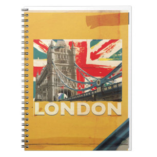Vintage London-affisch Anteckningsbok