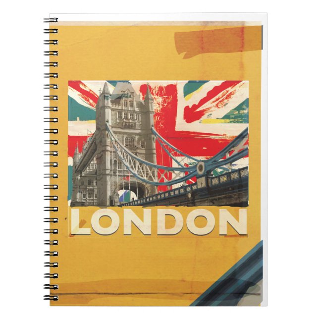 Vintage London-affisch Anteckningsbok (Framsidan)