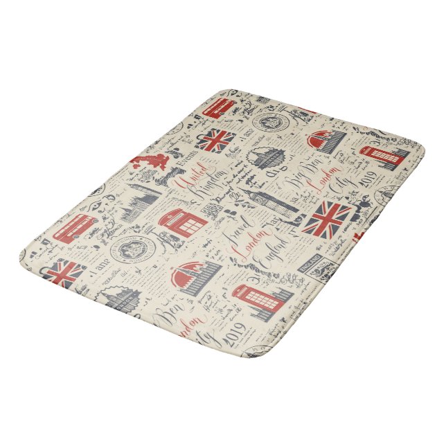 Vintage London Bathmat Badrumsmatta (Vinklad)