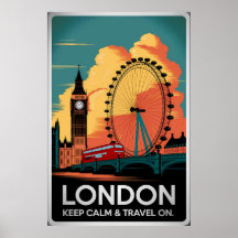 Vintage London - Behålla Lugn & Travel On