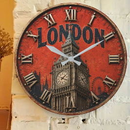Vintage London Big Ben Classic British Stor Klocka