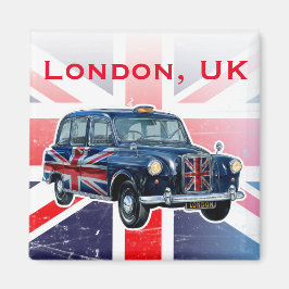 Vintage London Black Taxicab Magnet