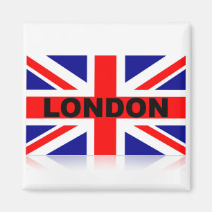 Vintage London British Flagga Magnet