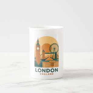 Vintage London England Benporسلin Mugg – Retro Benporslin Mugg