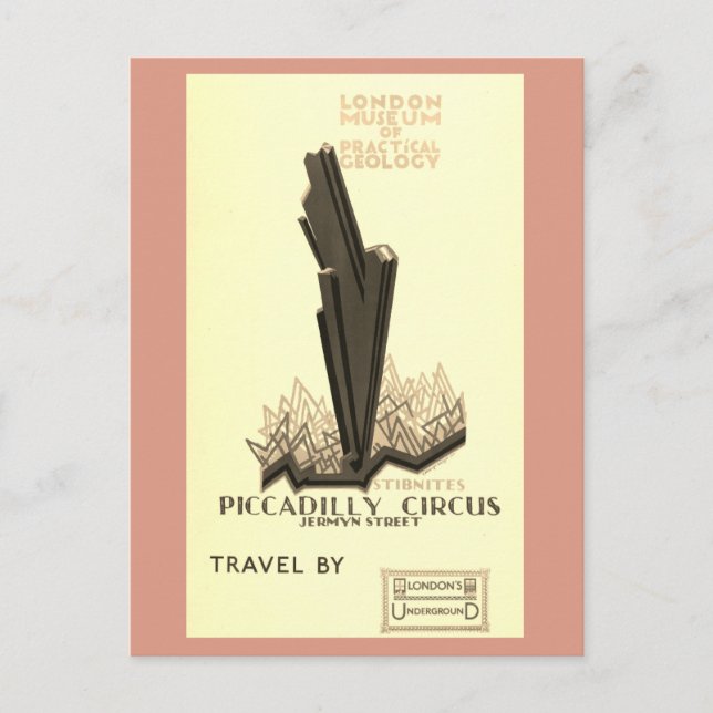 Vintage London England British Museum Travel Vykort (Framsida)