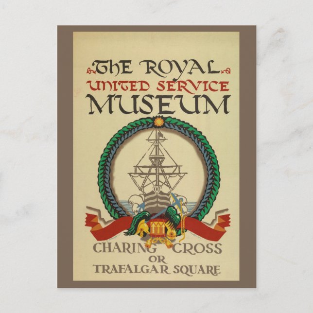 Vintage London England British Museum Travel Vykort (Framsida)