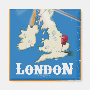 Vintage London, England Resa Poster Magnet