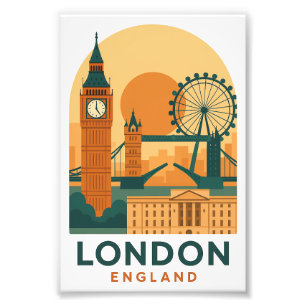 Vintage London England Resa Poster Retro