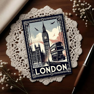 Vintage London England Resa Vykort