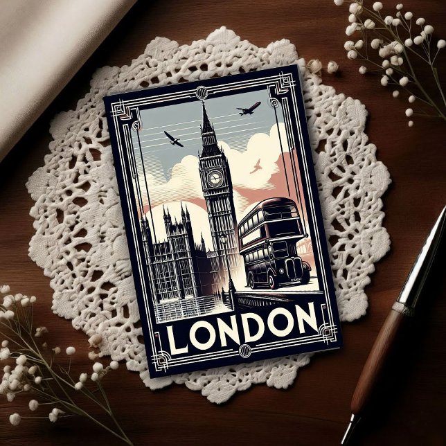Vintage London England Resa  Vykort (Skapare uppladdad)