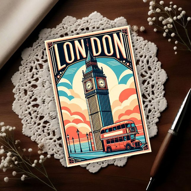 Vintage London England Resa  Vykort (Skapare uppladdad)