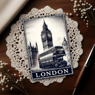 Vintage London England Resa Vykort