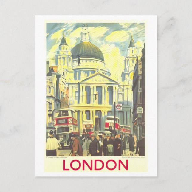 Vintage London England Resemalmanacka Vykort (Framsida)