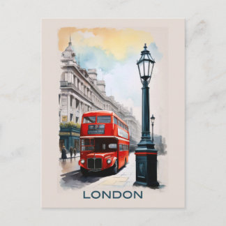Vintage London England Röda Bussresor Vykort