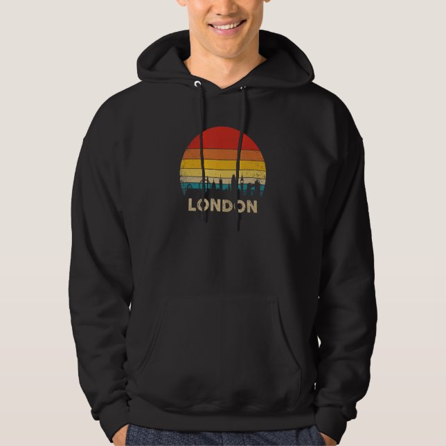 Vintage London - England Souvenir Hoodie (Framsida)