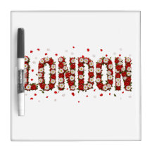 Vintage London Floral Ros Torrt Avtorkningsbräde