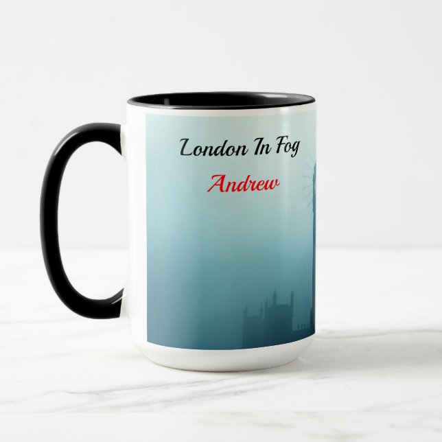 Vintage London Fog Neo Deco Aesthetic Mugg (Vänster)